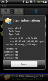 Folder info
