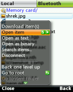Open an item