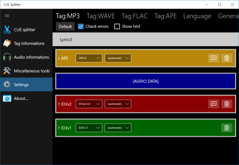 Tags ordering (Settings)