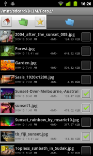 List Mode view