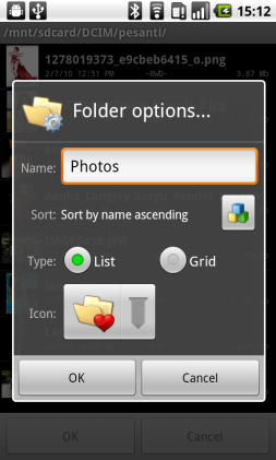 Fill the options that best fit your needs and press OK